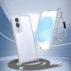 Samsung Galaxy S25 Edge Kılıf Airbagli Takılabilir Askı Aparatlı Snap Silikon Kapak