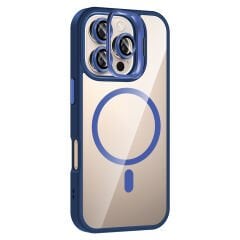 iPhone 16 Pro Max Kılıf Standlı ve Kamera Lens Hediyeli Kablosuz Şarj Özellikli Etro Kapak