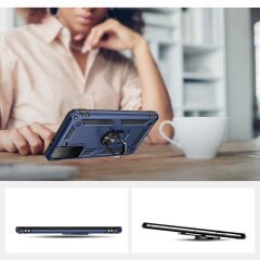 Samsung Galaxy S21 Plus Kılıf Vega Tank Sert Yüzüklü Standlı Zırh Koruma Kapak