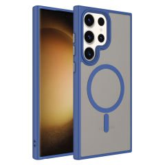 Samsung Galaxy S23 Ultra Kılıf Mat Arka Yüzey Wireless Şarj Özellikli Flet Magsafe Kapak