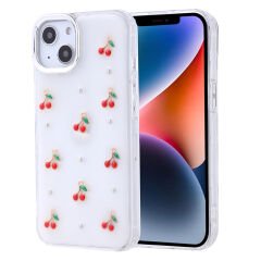 iPhone 14 Kılıf Airbag Tasarımlı Simli Şeffaf Kutup Kapak