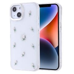 iPhone 14 Kılıf Airbag Tasarımlı Simli Şeffaf Kutup Kapak