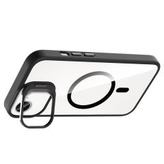 iPhone 16E Kılıf Standlı ve Kamera Lens Hediyeli Kablosuz Şarj Özellikli Etro Kapak