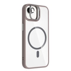 iPhone 16E Kılıf Standlı ve Kamera Lens Hediyeli Kablosuz Şarj Özellikli Etro Kapak