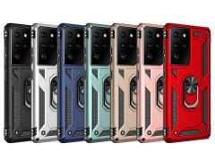 Samsung Galaxy S21 Ultra Kılıf Vega Tank Sert Yüzüklü Standlı Zırh Koruma Kapak