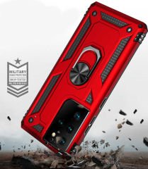 Samsung Galaxy S21 Ultra Kılıf Vega Tank Sert Yüzüklü Standlı Zırh Koruma Kapak