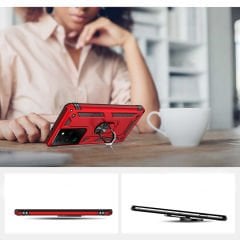 Samsung Galaxy S21 Ultra Kılıf Vega Tank Sert Yüzüklü Standlı Zırh Koruma Kapak