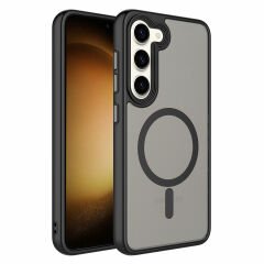 Samsung Galaxy S23 Plus Kılıf Mat Arka Yüzey Wireless Şarj Özellikli Flet Magsafe Kapak