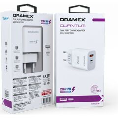 Dramex DPQ20B Quantum Usb+Type-C Qc3.0 Pd 20W Hızlı Şarj Adaptörü