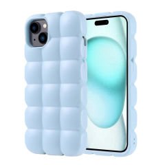 iPhone 15 Plus Kılıf Parlak Esnek Silikon Dom Dom Kapak