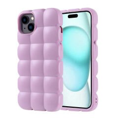 iPhone 15 Plus Kılıf Parlak Esnek Silikon Dom Dom Kapak