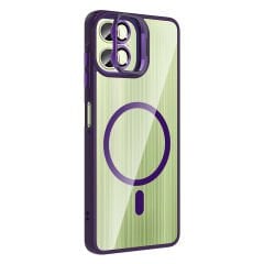 Samsung Galaxy A06 Kılıf Standlı ve Kamera Lens Hediyeli Kablosuz Şarj Özellikli Etro Kapak