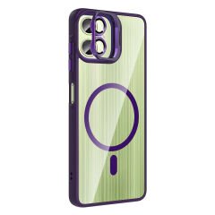 Samsung Galaxy A06 Kılıf Standlı ve Kamera Lens Hediyeli Kablosuz Şarj Özellikli Etro Kapak