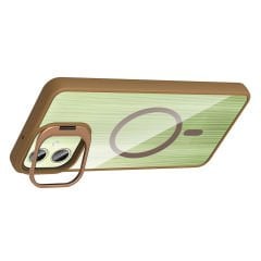 Samsung Galaxy A06 Kılıf Standlı ve Kamera Lens Hediyeli Kablosuz Şarj Özellikli Etro Kapak