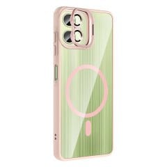 Samsung Galaxy A06 Kılıf Standlı ve Kamera Lens Hediyeli Kablosuz Şarj Özellikli Etro Kapak