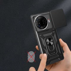 Tecno Camon 30 Pro 5G Kılıf Magnetik Standlı Kamera Korumalı Sürgülü Vega Kapak