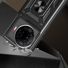 Tecno Camon 30 Pro 5G Kılıf Magnetik Standlı Kamera Korumalı Sürgülü Vega Kapak