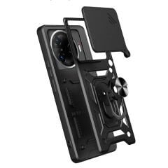 Tecno Camon 30 Pro 5G Kılıf Magnetik Standlı Kamera Korumalı Sürgülü Vega Kapak