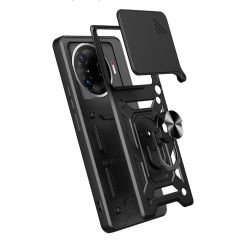 Tecno Camon 30 Pro 5G Kılıf Magnetik Standlı Kamera Korumalı Sürgülü Vega Kapak