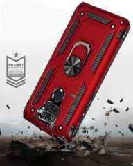 Xiaomi Redmi Note 9 Kılıf Vega Tank Sert Yüzüklü Standlı Zırh Koruma Kapak