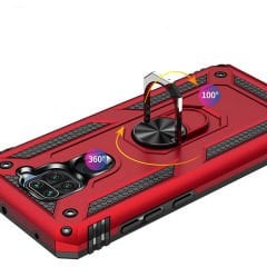 Xiaomi Redmi Note 9 Kılıf Vega Tank Sert Yüzüklü Standlı Zırh Koruma Kapak