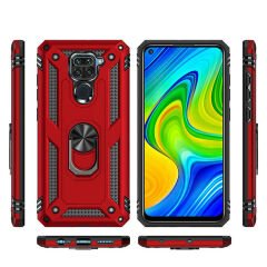 Xiaomi Redmi Note 9 Kılıf Vega Tank Sert Yüzüklü Standlı Zırh Koruma Kapak