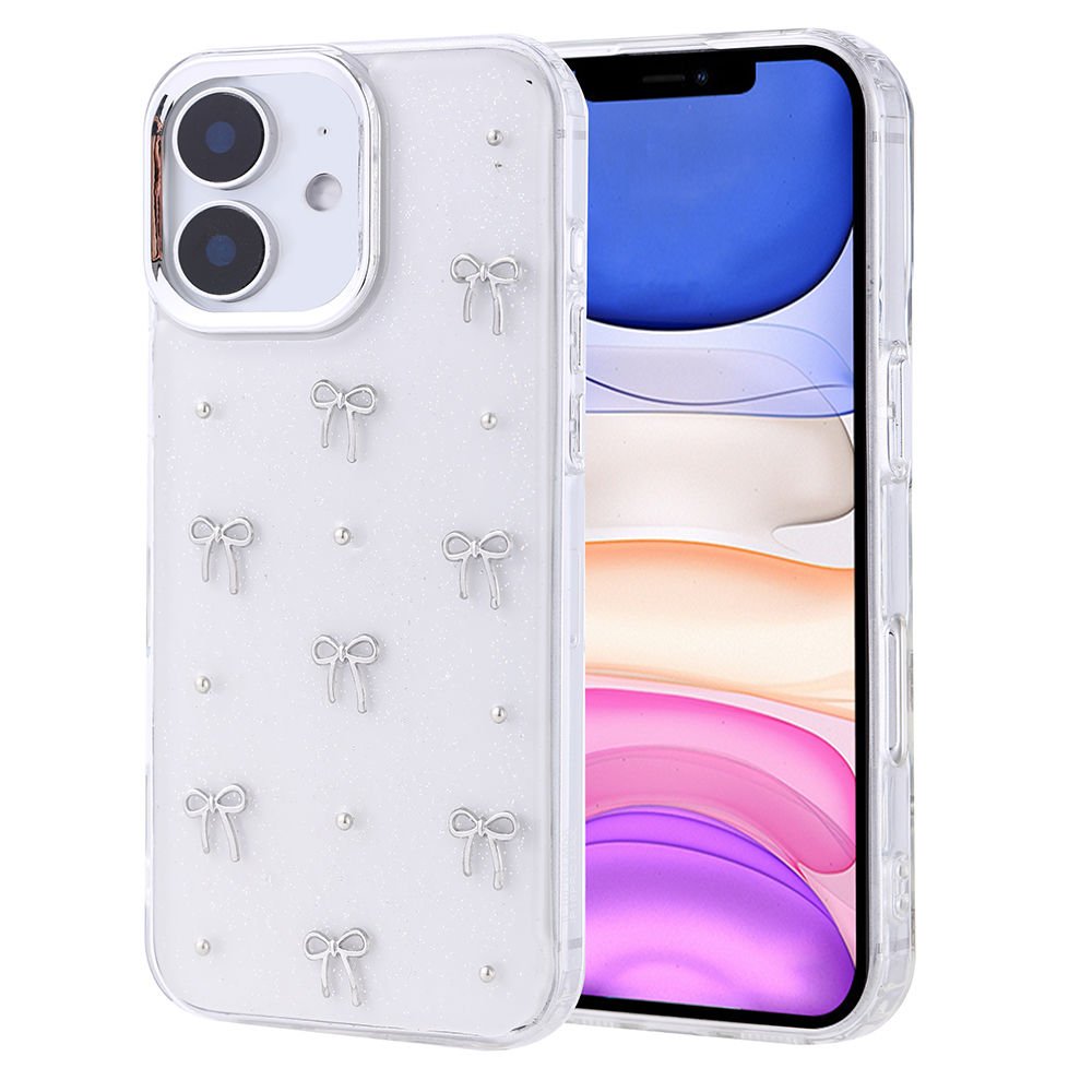 iPhone 11 Kılıf Airbag Tasarımlı Simli Şeffaf Kutup Kapak