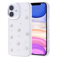 iPhone 11 Kılıf Airbag Tasarımlı Simli Şeffaf Kutup Kapak