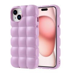 iPhone 15 Kılıf Parlak Esnek Silikon Dom Dom Kapak