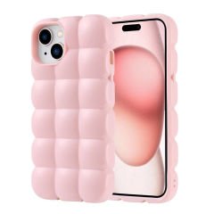 iPhone 15 Kılıf Parlak Esnek Silikon Dom Dom Kapak