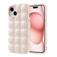 iPhone 15 Kılıf Parlak Esnek Silikon Dom Dom Kapak