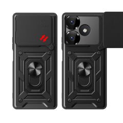 Xiaomi Redmi 13 4G Kılıf Magnetik Standlı Kamera Korumalı Sürgülü Vega Kapak