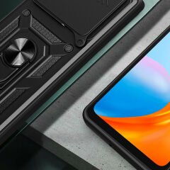 Xiaomi Redmi 13 4G Kılıf Magnetik Standlı Kamera Korumalı Sürgülü Vega Kapak