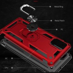 Samsung Galaxy A31 Kılıf Vega Tank Sert Yüzüklü Standlı Zırh Koruma Kapak