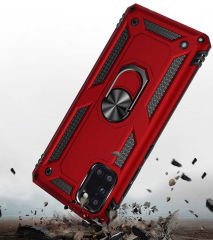 Samsung Galaxy A31 Kılıf Vega Tank Sert Yüzüklü Standlı Zırh Koruma Kapak