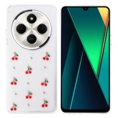 Xiaomi Redmi 14C 4G Kılıf Airbag Tasarımlı Simli Şeffaf Kutup Kapak