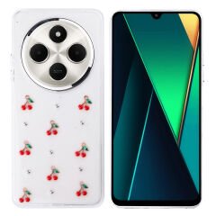 Xiaomi Redmi 14C 4G Kılıf Airbag Tasarımlı Simli Şeffaf Kutup Kapak