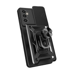 Realme C65 4G Kılıf Magnetik Standlı Kamera Korumalı Sürgülü Vega Kapak