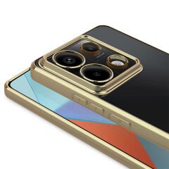 Xiaomi Redmi Note 13 Pro 4G Kılıf Tek Kamera Çerçeveli Logo Gösteren Omega Kapak