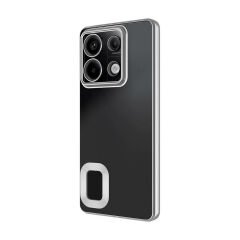 Xiaomi Redmi Note 13 Pro 4G Kılıf Tek Kamera Çerçeveli Logo Gösteren Omega Kapak