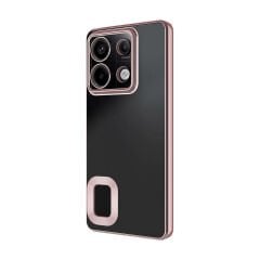 Xiaomi Redmi Note 13 Pro 4G Kılıf Tek Kamera Çerçeveli Logo Gösteren Omega Kapak