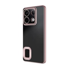 Xiaomi Redmi Note 13 Pro 4G Kılıf Tek Kamera Çerçeveli Logo Gösteren Omega Kapak