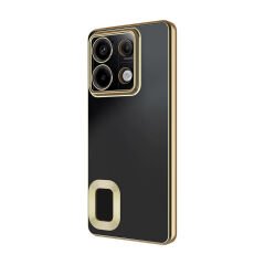 Xiaomi Redmi Note 13 Pro 4G Kılıf Tek Kamera Çerçeveli Logo Gösteren Omega Kapak
