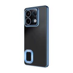 Xiaomi Redmi Note 13 Pro 4G Kılıf Tek Kamera Çerçeveli Logo Gösteren Omega Kapak