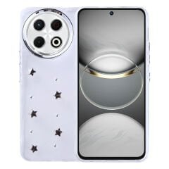 Tecno Spark 30 Pro Kılıf Airbag Tasarımlı Simli Şeffaf Kutup Kapak