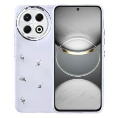 Tecno Spark 30 Pro Kılıf Airbag Tasarımlı Simli Şeffaf Kutup Kapak