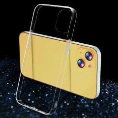 iPhone 13 Kılıf Sert Pürüzsüz Şeffaf Droga Kapak