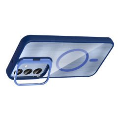 Samsung Galaxy A25 Kılıf Standlı ve Kamera Lens Hediyeli Kablosuz Şarj Özellikli Etro Kapak