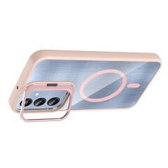 Samsung Galaxy A25 Kılıf Standlı ve Kamera Lens Hediyeli Kablosuz Şarj Özellikli Etro Kapak