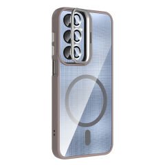 Samsung Galaxy A25 Kılıf Standlı ve Kamera Lens Hediyeli Kablosuz Şarj Özellikli Etro Kapak